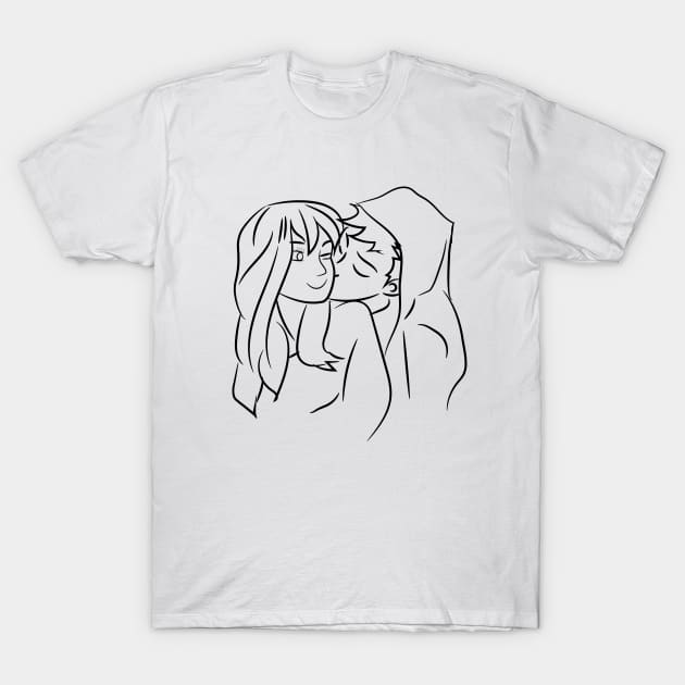 The Cute Couple T-Shirt by Heartfeltarts